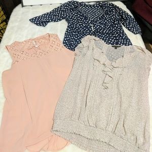 Lot of 3 Tops - Express, Charlotte Russe, Mine